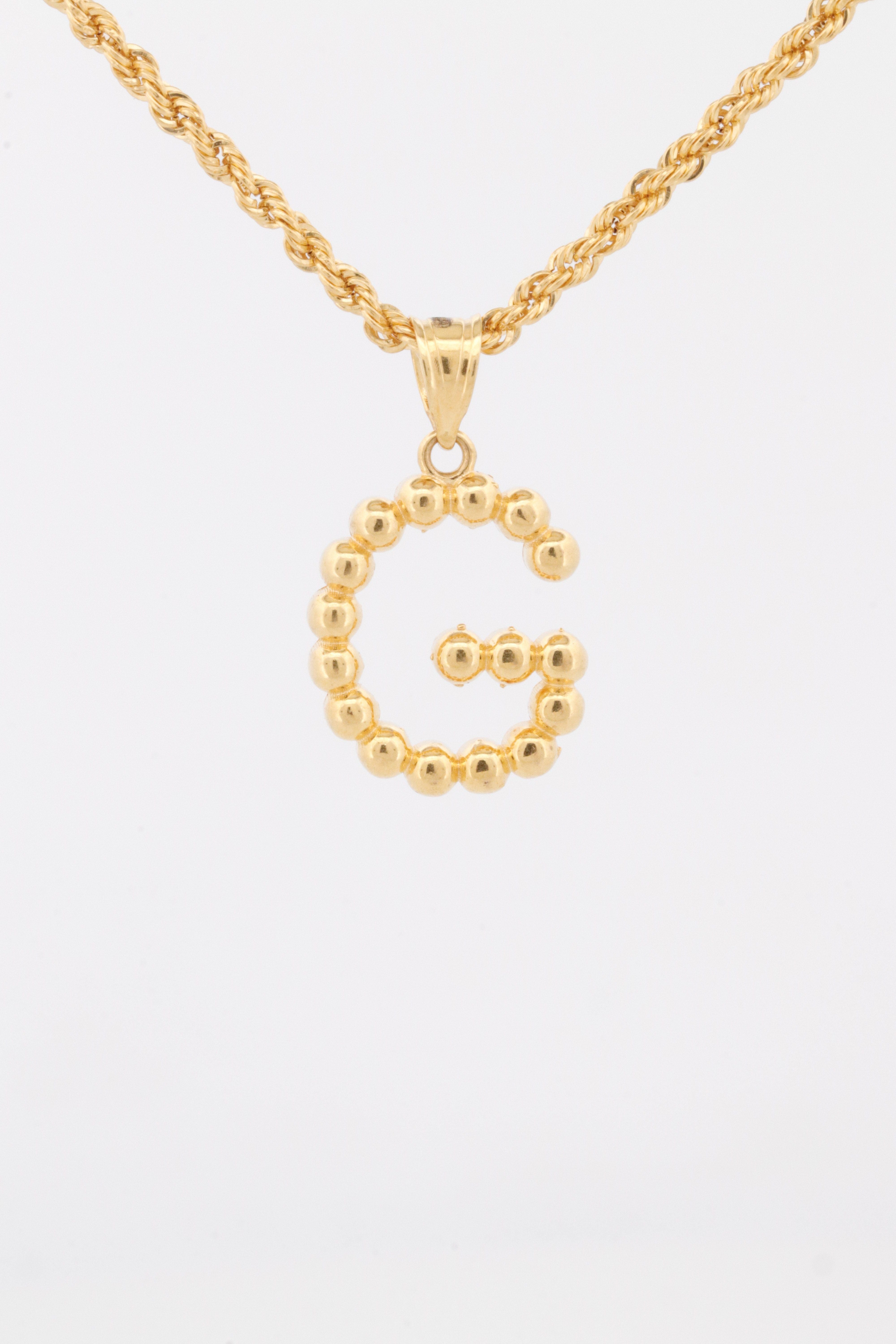 Gold Letter G Pendant Necklace – 1.23g | Bigeasy Jewellers