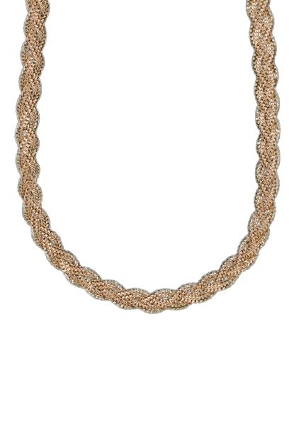 14K Gold Braided Chain Necklace – 18" | 10.08g, 4.25mm | Bigeasy Jewellers