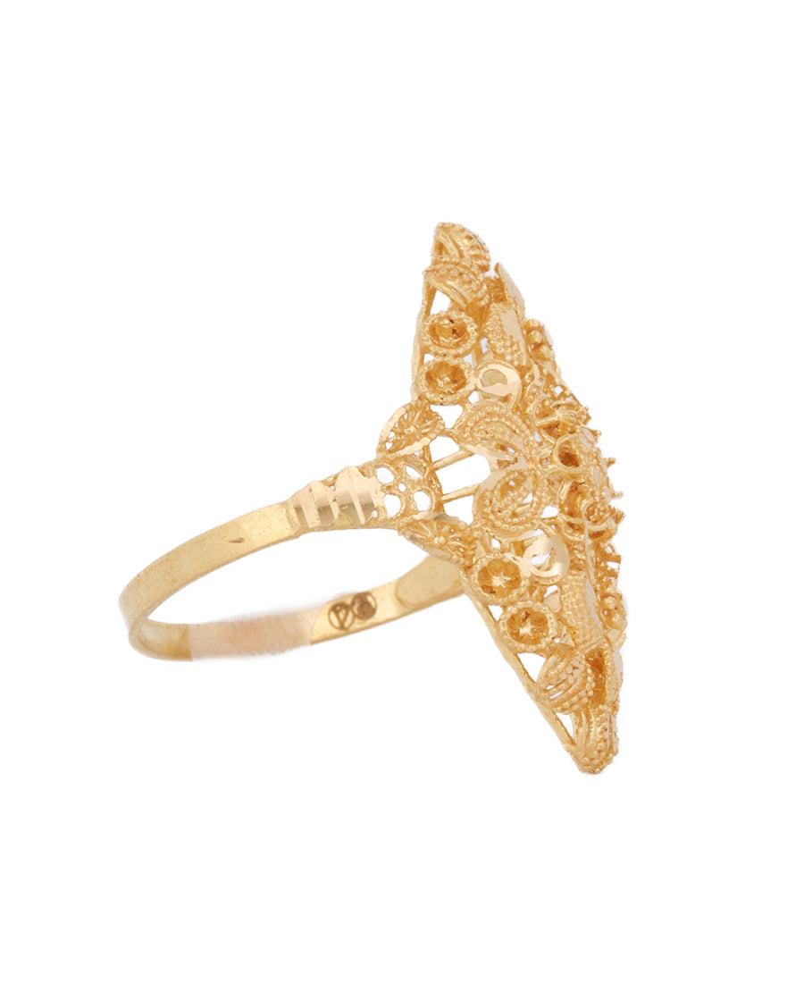 22K Gold Vintage Filigree Ring – 3.97g Elegant Jewelry | Bigeasy Jewellers