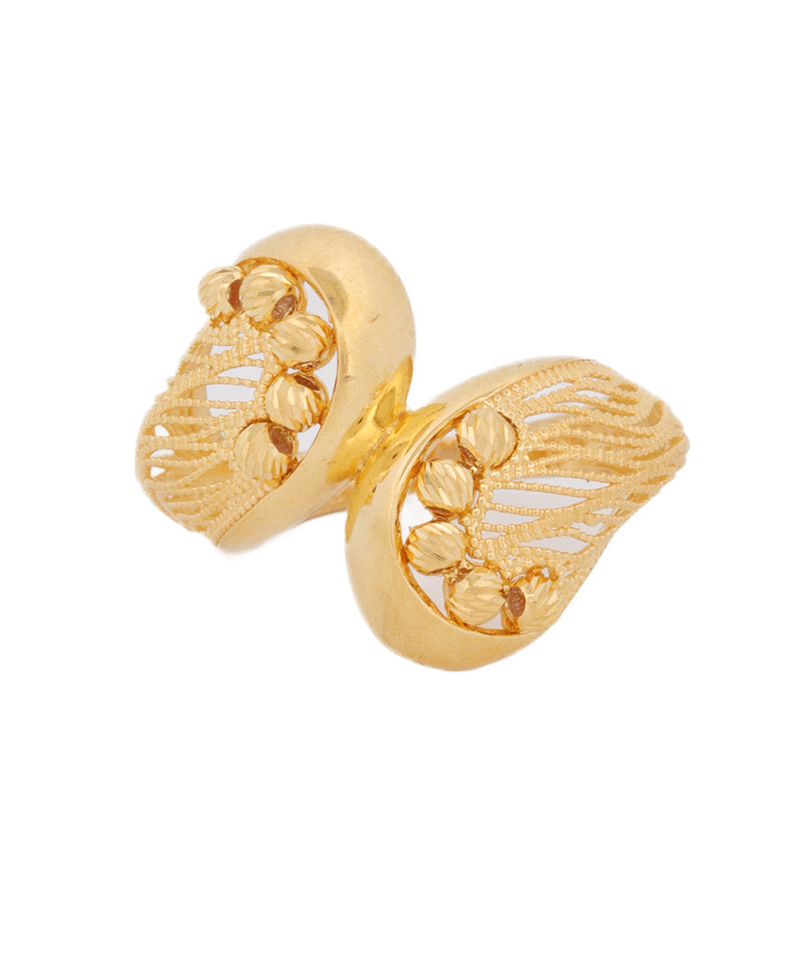 21K Gold Open Floral Ring – 4.15g | Bigeasy Jewellers