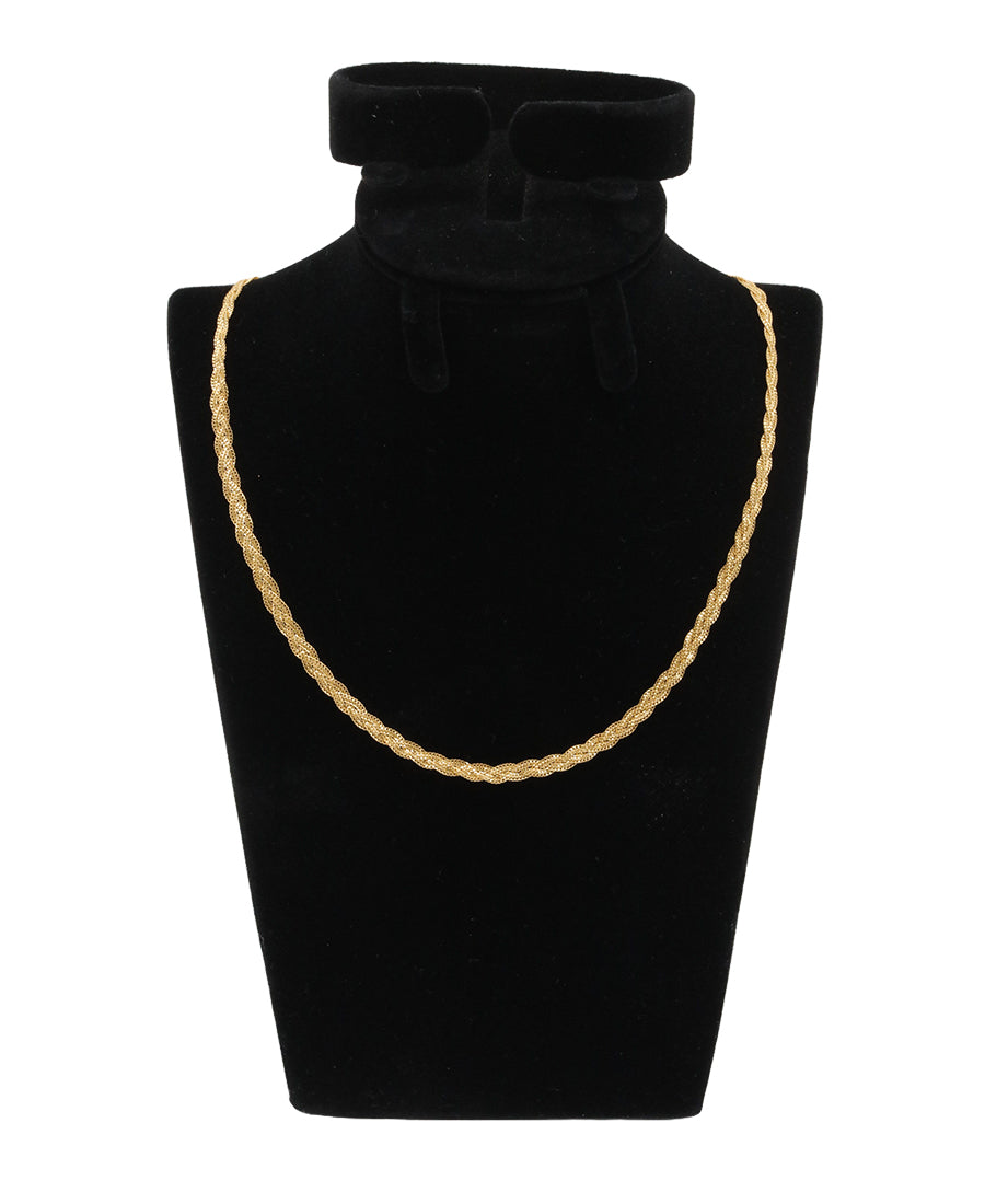 14K Gold Braided Chain Necklace – 16" | 5.5g, 3.05mm | Bigeasy Jewellers