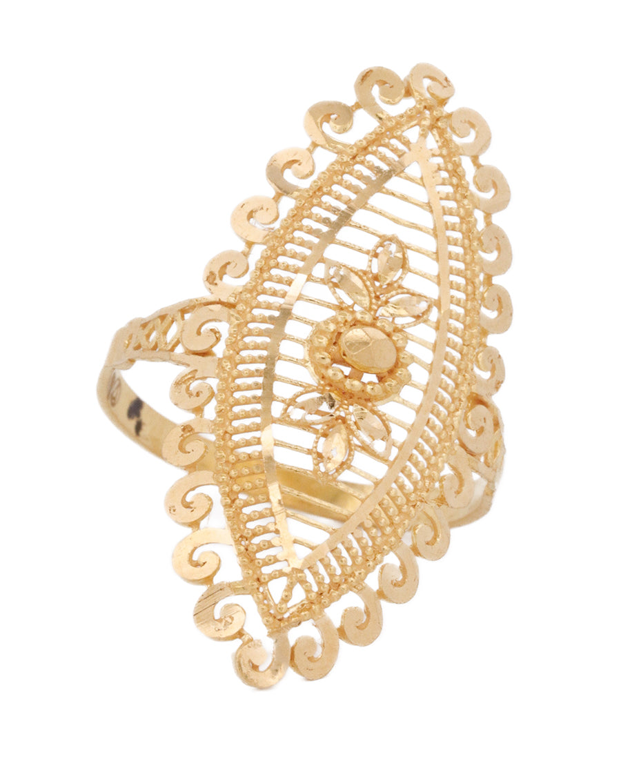 22K Gold Ornate Filigree Ring – 2.85g | Bigeasy Jewellers