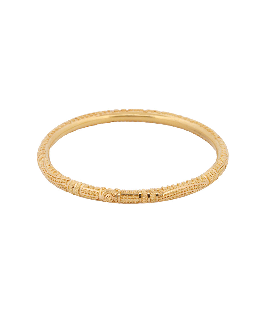 Bigeasy Jewellers 22K Intricate Gold Bangle – 31.84g, Size 2.25