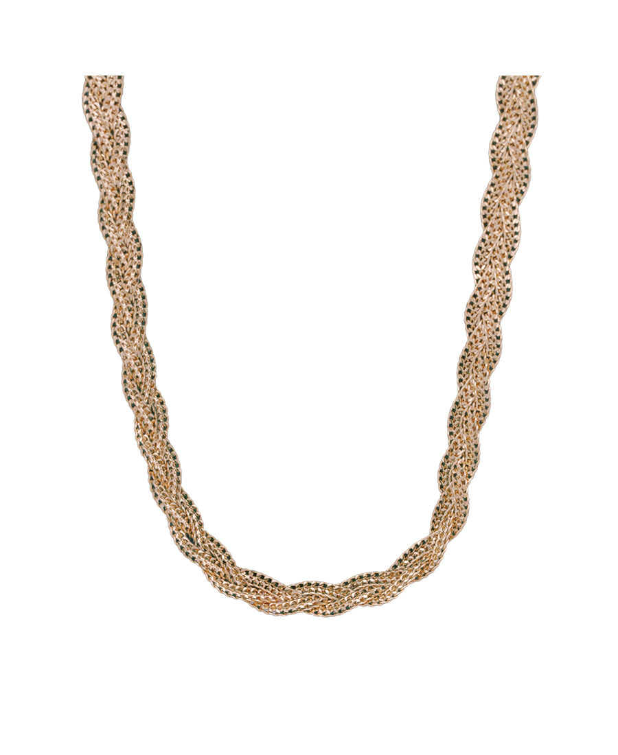 14K Gold Braided Chain Necklace – 18" | 6.1g, 3.32mm | Bigeasy Jewellers
