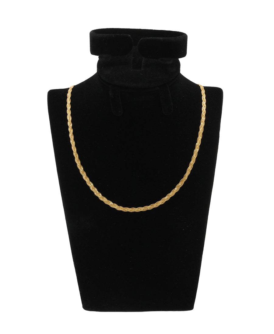 14K Gold Braided Chain Necklace – 18" | 6.1g, 3.32mm | Bigeasy Jewellers