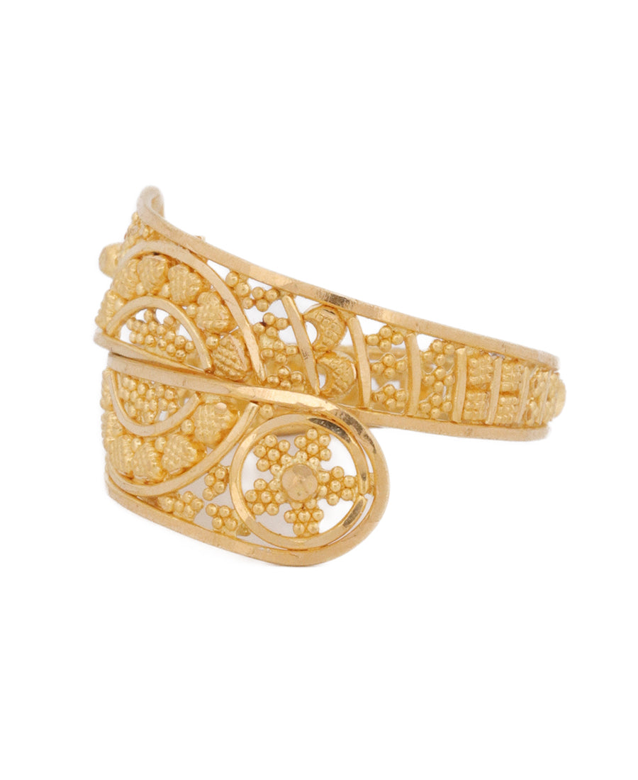 22K Gold Filigree Ring – 3.8g Elegant Designer Jewelry | Bigeasy Jewellers