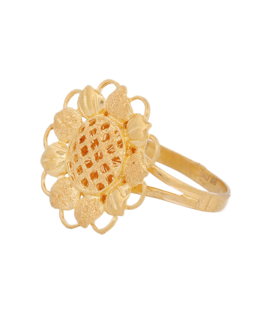 21K Gold Floral Statement Ring – 4.2g | Bigeasy Jewellers