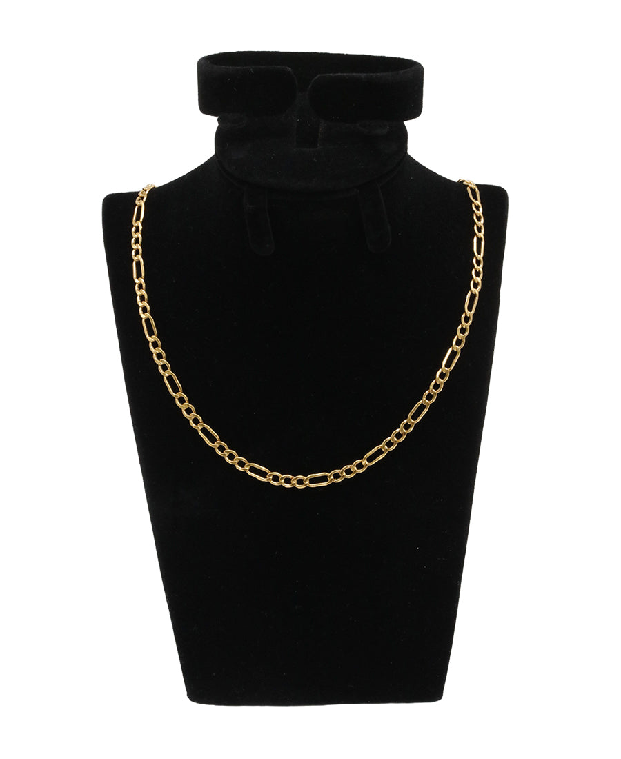 14K Gold Figaro Chain Necklace – 22" | 8.6g, 4mm | Bigeasy Jewellers