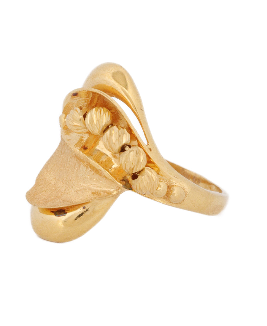 21K Gold Leaf-Inspired Ring – 4.5g | Bigeasy Jewellers