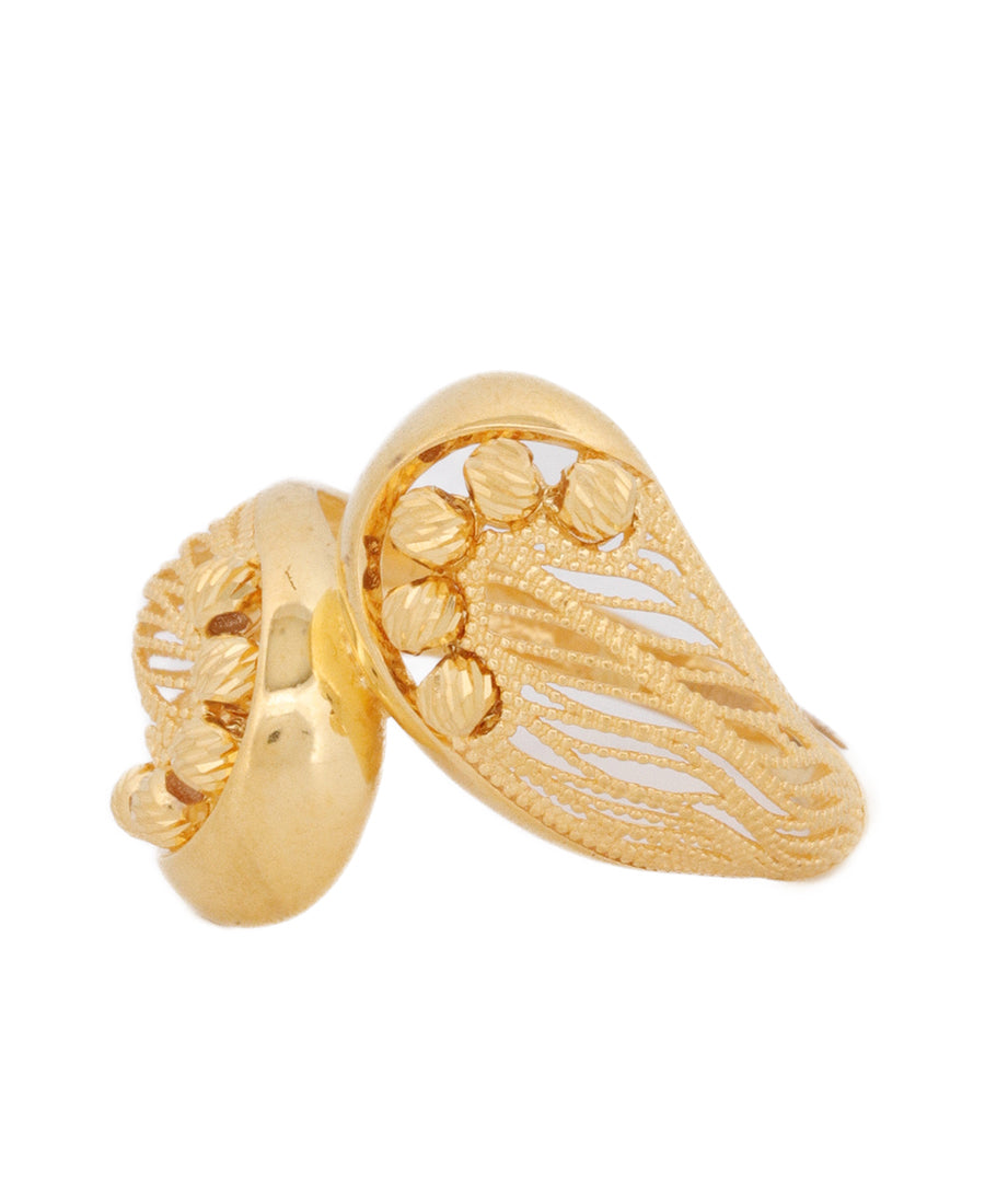 21K Gold Open Floral Ring – 4.15g | Bigeasy Jewellers