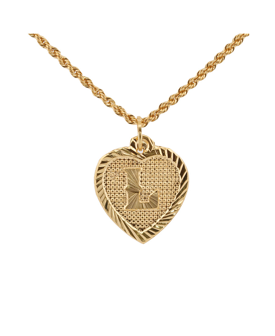 Gold Heart Pendant with Letter L – 0.89g | Bigeasy Jewellers