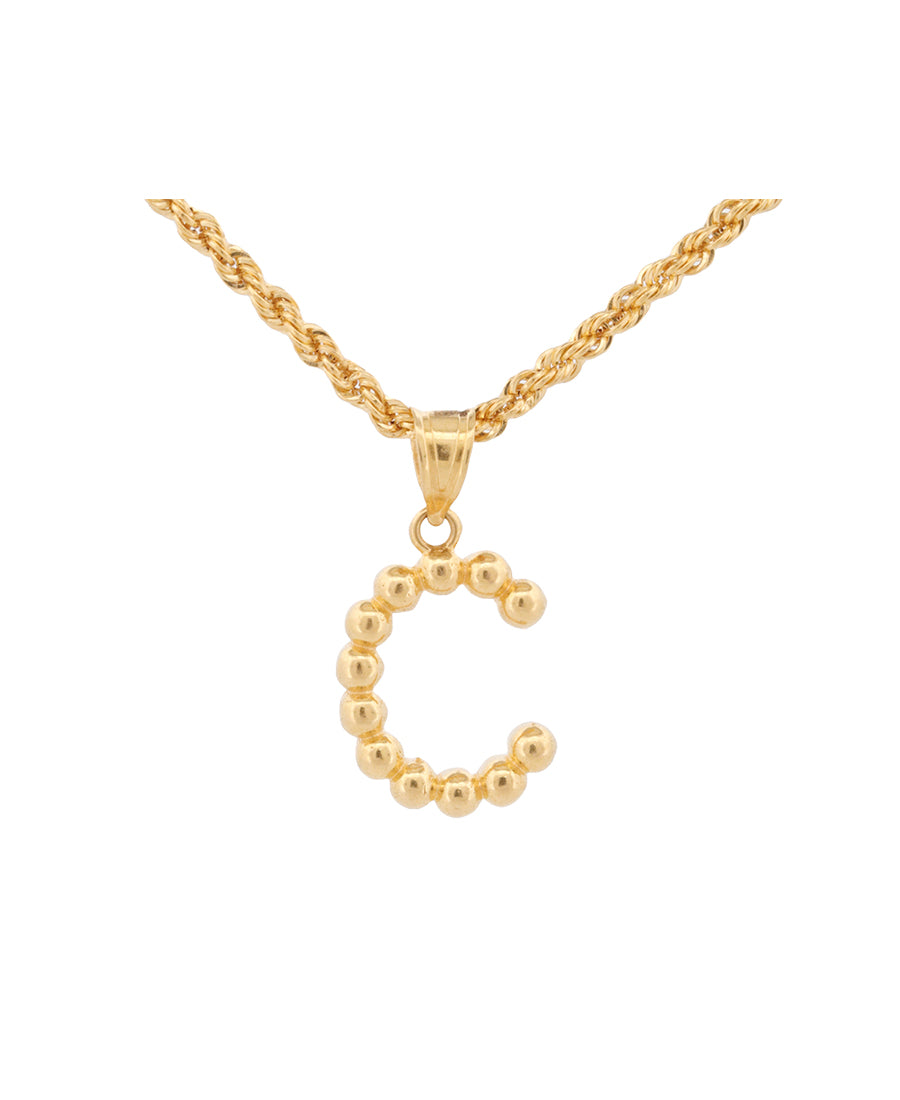 Gold Letter C Pendant Necklace – 0.93g | Bigeasy Jewellers