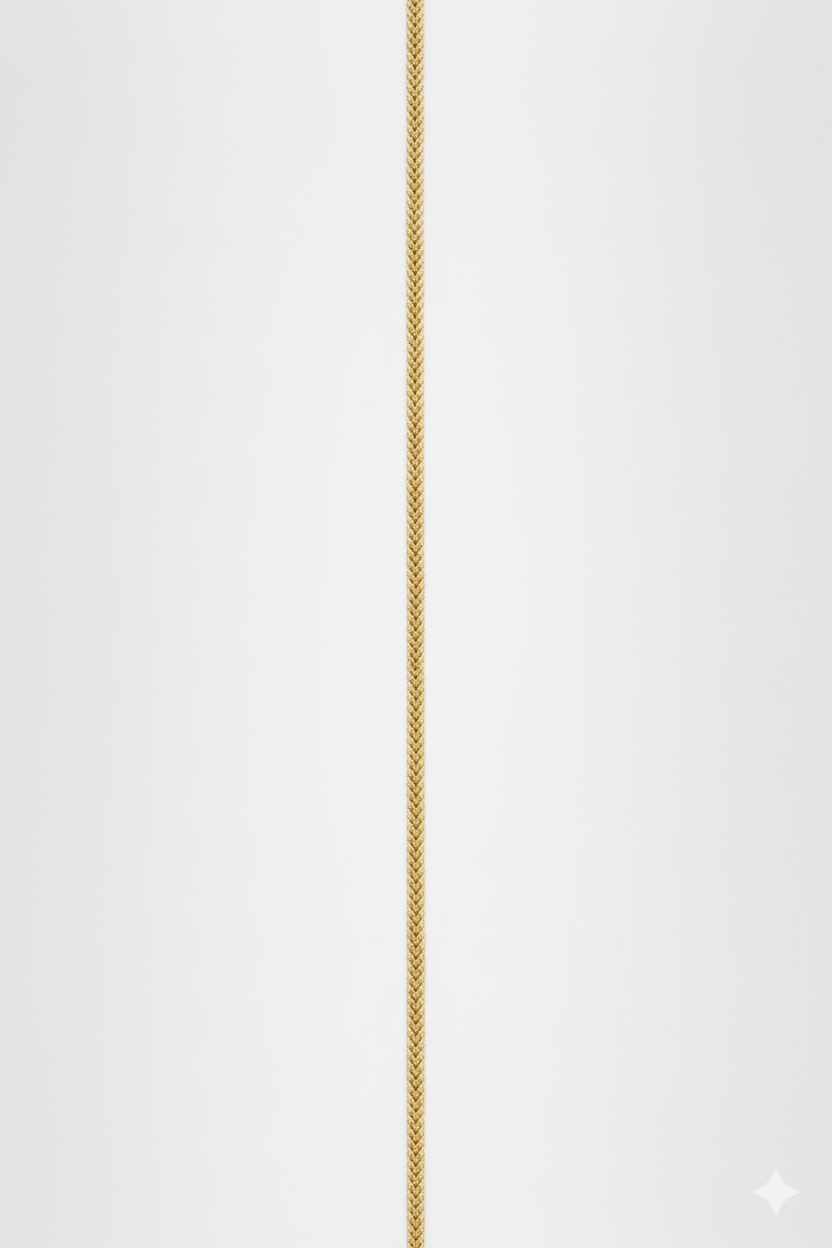 Gold chain on a white background