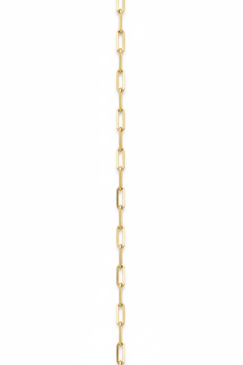 18K Solid Gold Chain Necklace – Classic Luxury Design