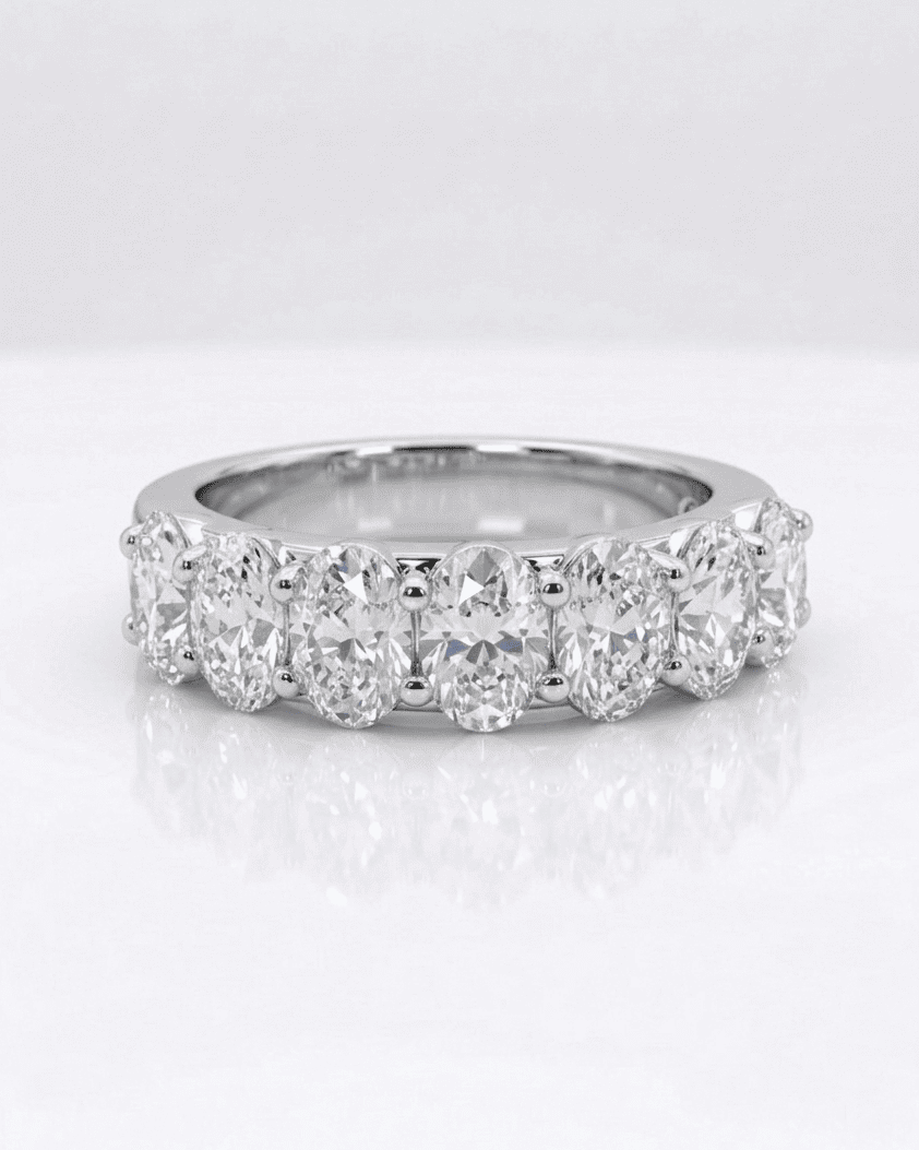 Diamond ring on a white background