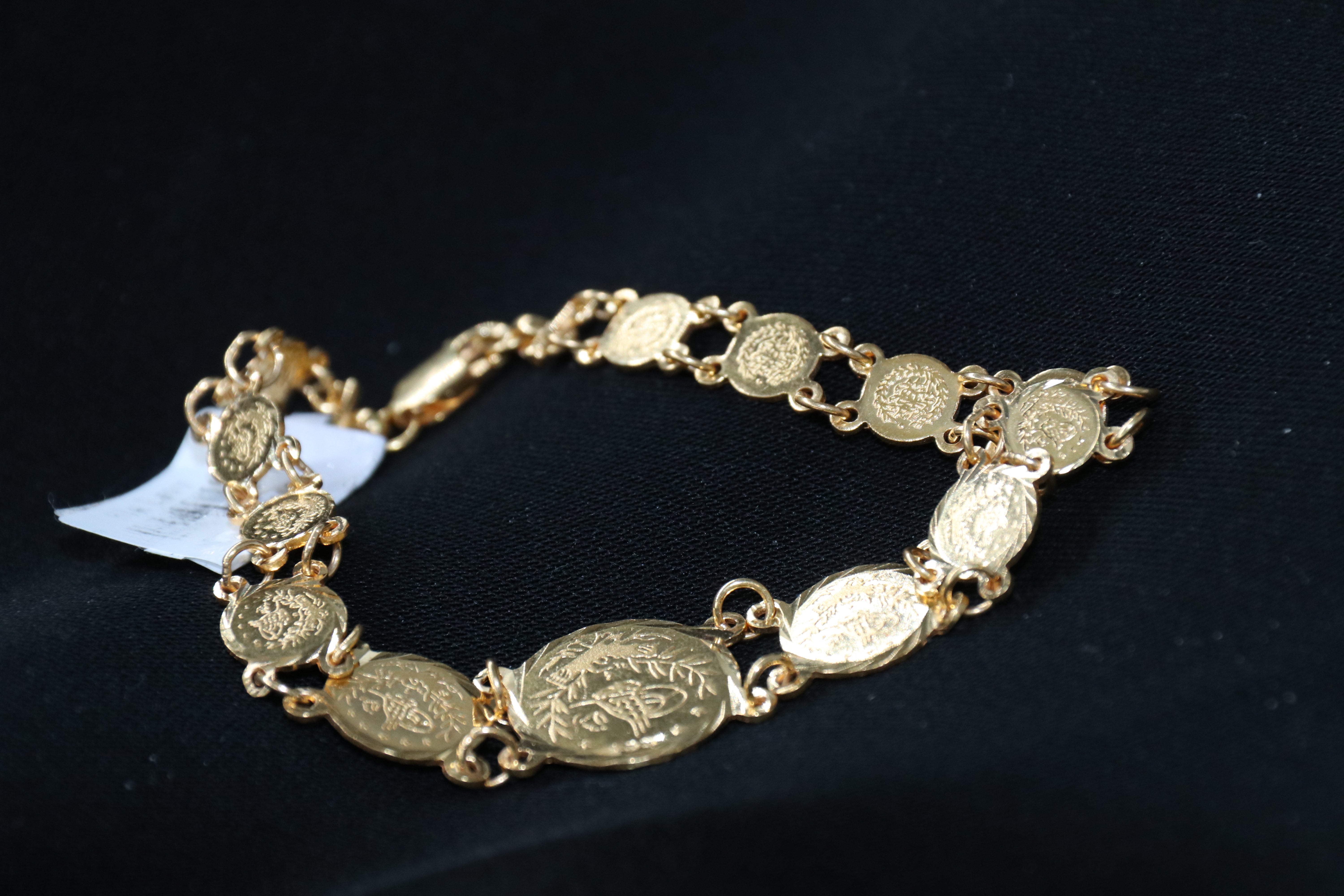 Solid Gold "Antique" Bracelet – Premium Finish | 21K Fine Gold Jewelry