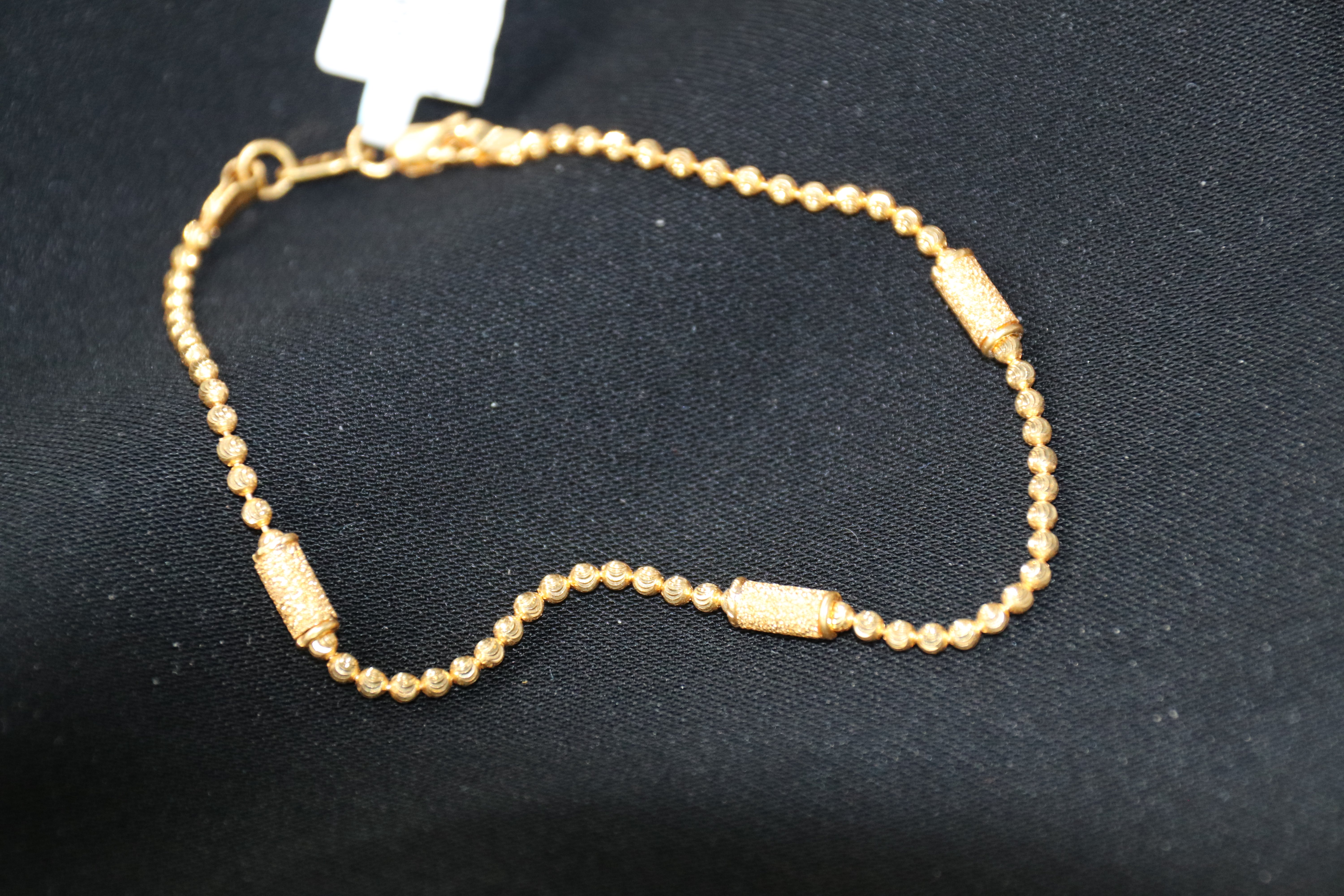 Solid Gold "Beaded" Bracelet – Premium Finish | 22K Fine Gold Jewelry