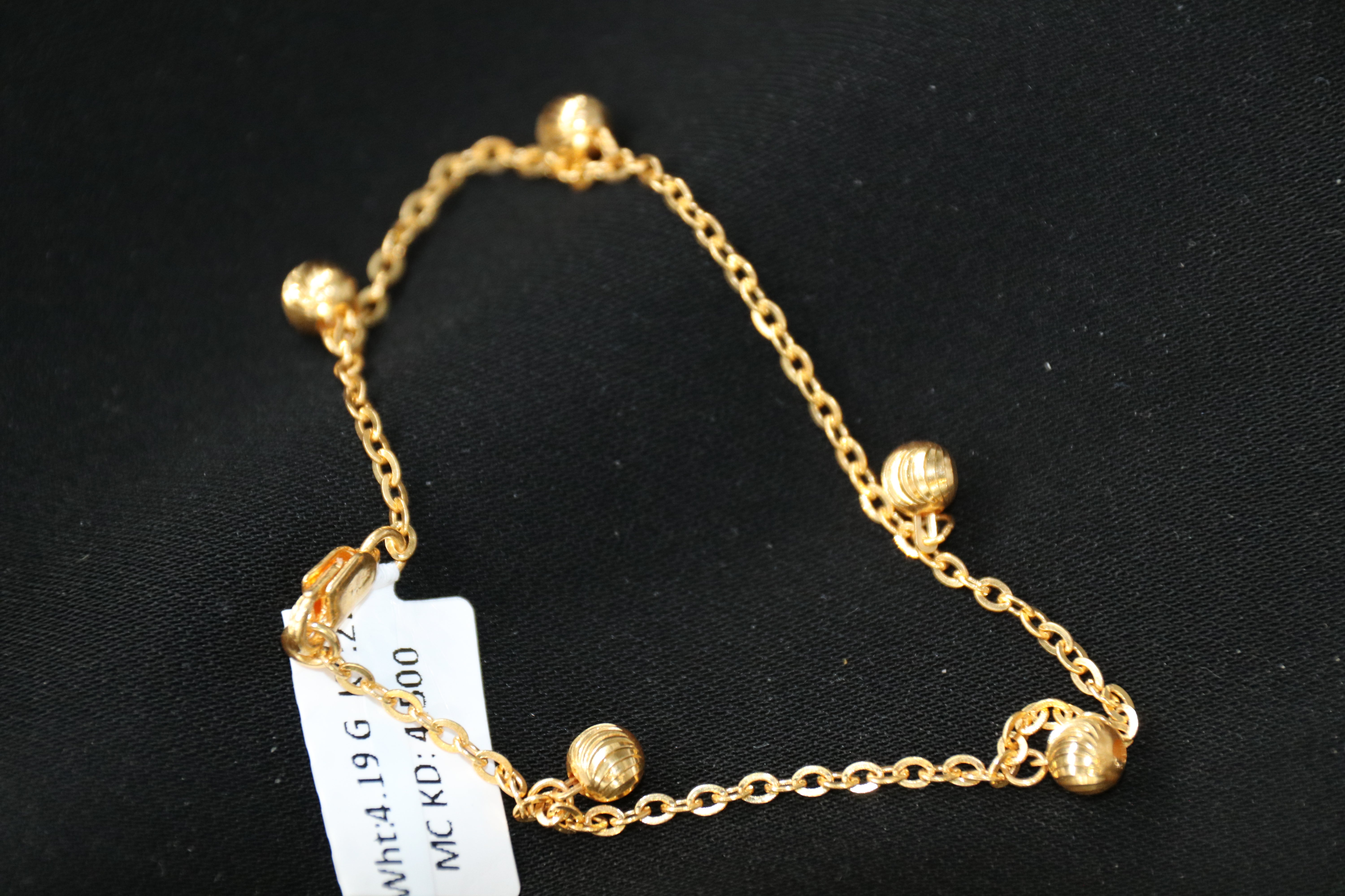 Solid Gold "Balls" Bracelet – Premium Finish | 22K Fine Gold Jewelry