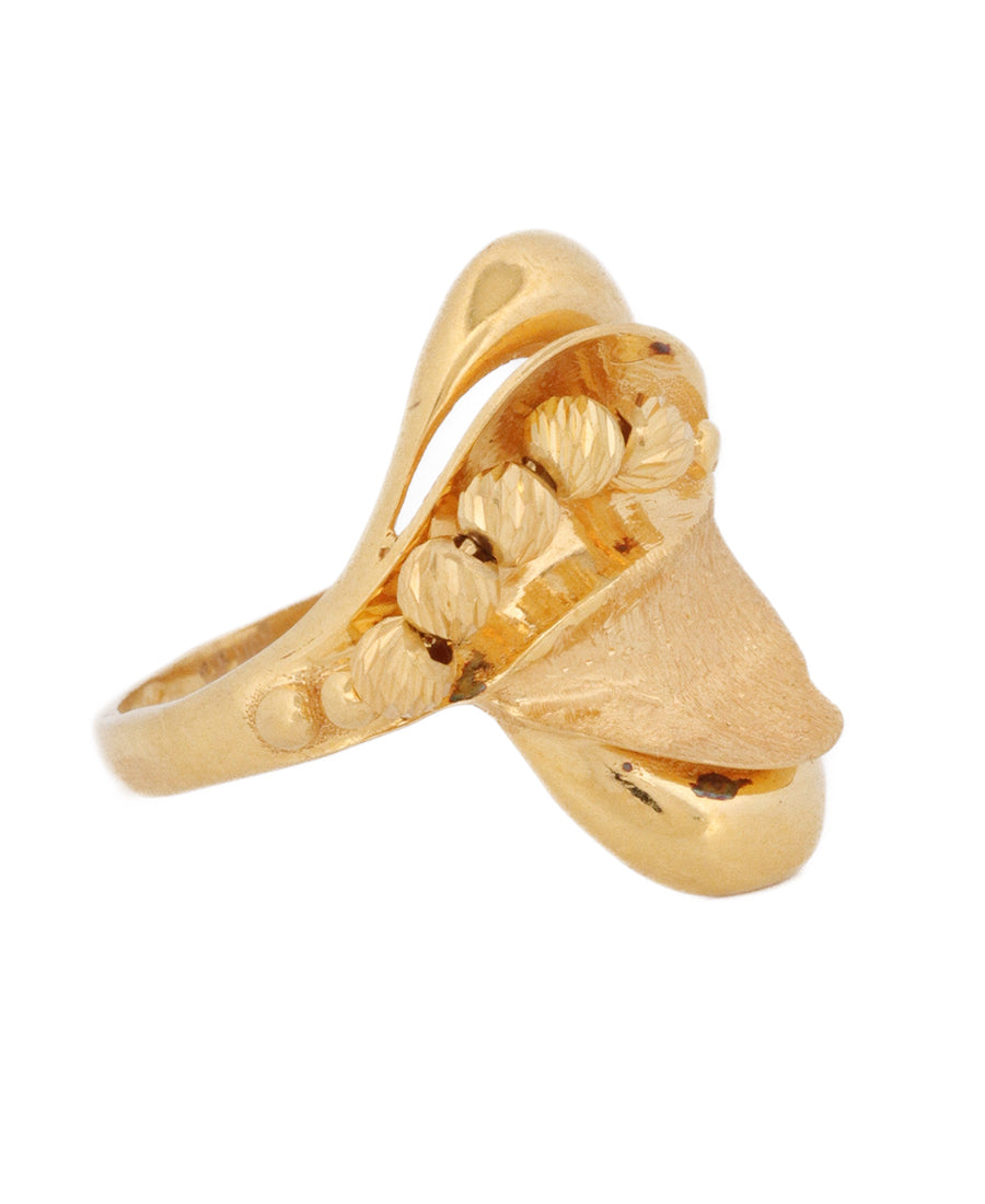 21K Gold Leaf-Inspired Ring – 4.5g | Bigeasy Jewellers