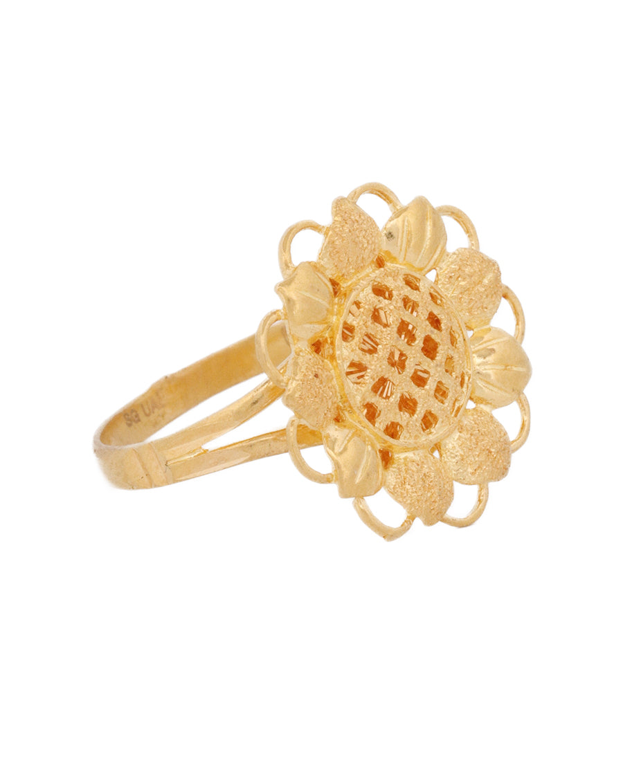 21K Gold Floral Statement Ring – 4.2g | Bigeasy Jewellers