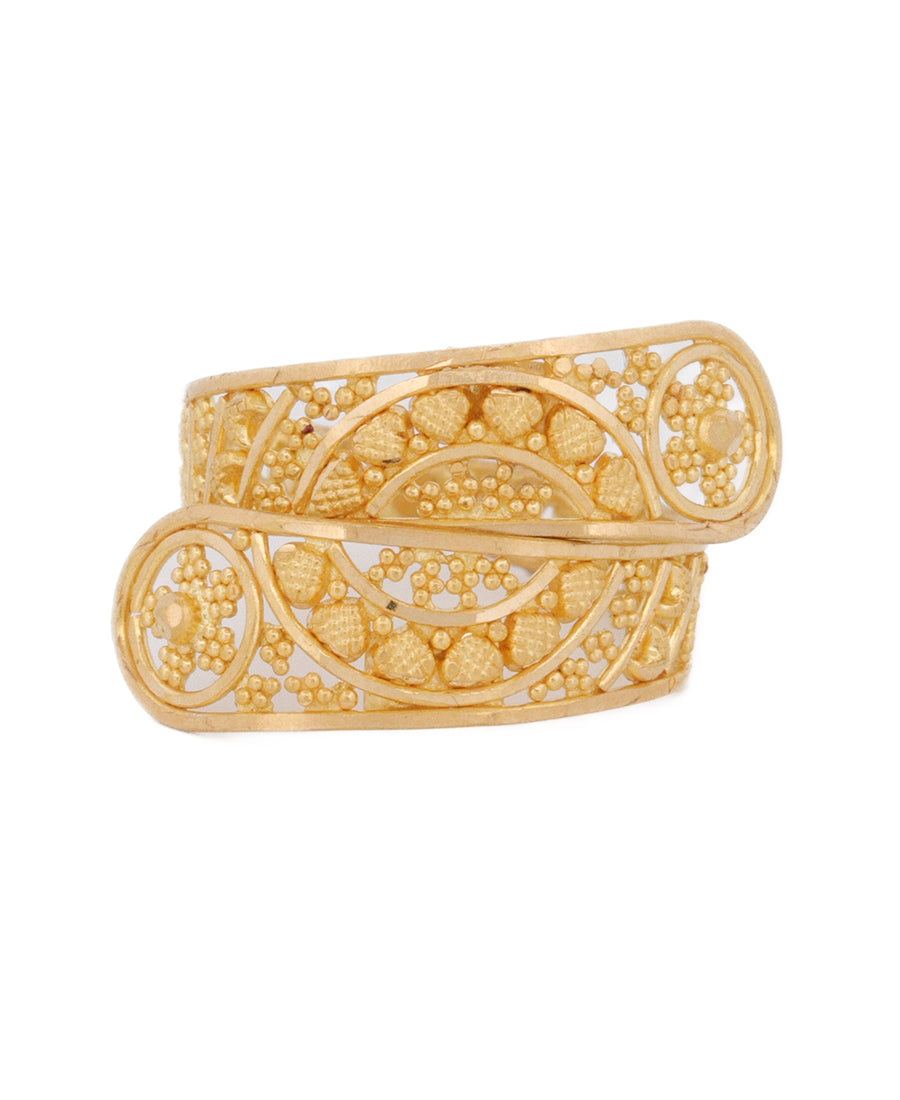 22K Gold Filigree Ring – 3.8g Elegant Designer Jewelry | Bigeasy Jewellers