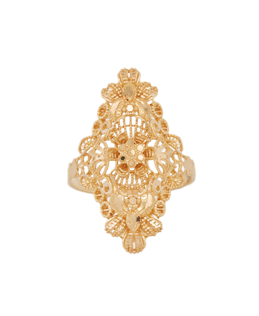 22K Gold Vintage Filigree Ring – 3.97g Elegant Jewelry | Bigeasy Jewellers