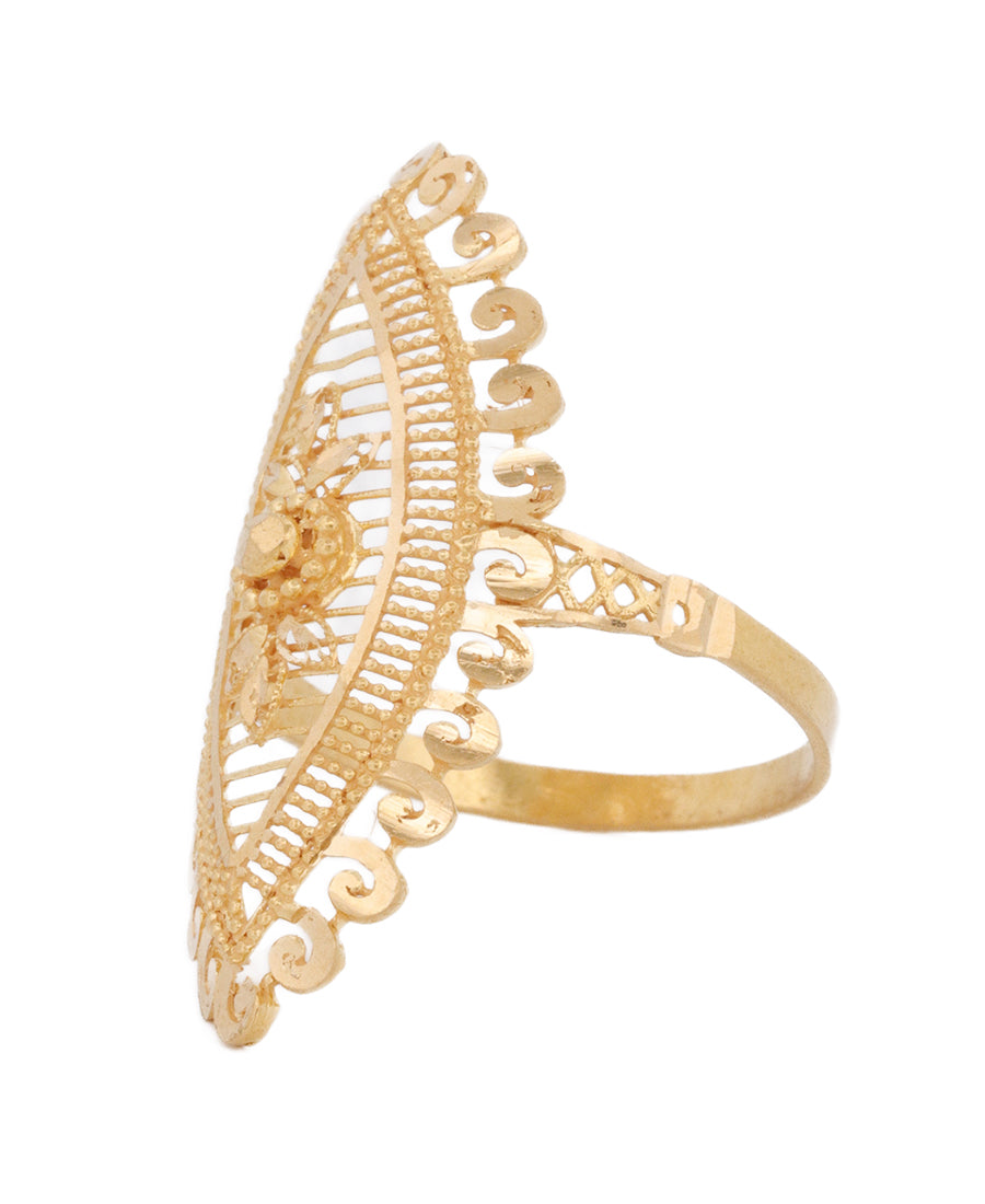 22K Gold Ornate Filigree Ring – 2.85g | Bigeasy Jewellers