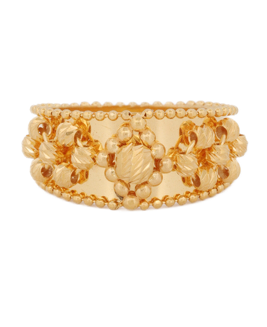 21K Gold Floral Band Ring – 3.96g | Bigeasy Jewellers